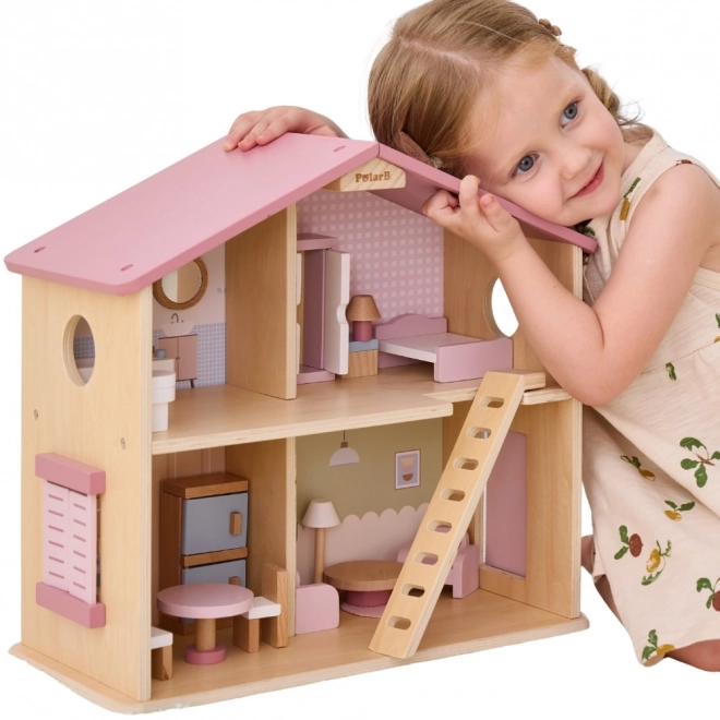 Grande maison de poupées en bois avec accessoires PolarB Viga