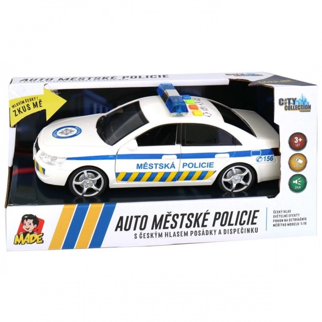 Voiture de la police municipale avec voix
