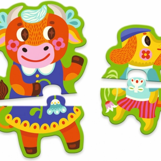 Puzzle DJECO Grands et Petits à la Ferme