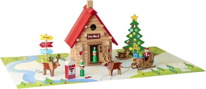 Jeujura construction en bois chalet de Noël 90 pièces