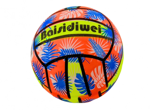 Balle en caoutchouc Feuilles orange vif 24 cm