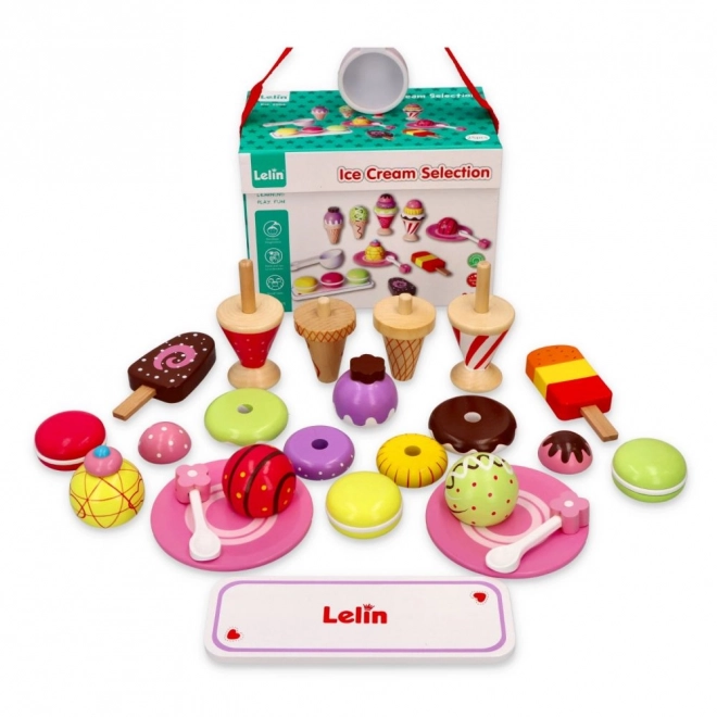 Ensemble de glaces en bois - 25 glaces