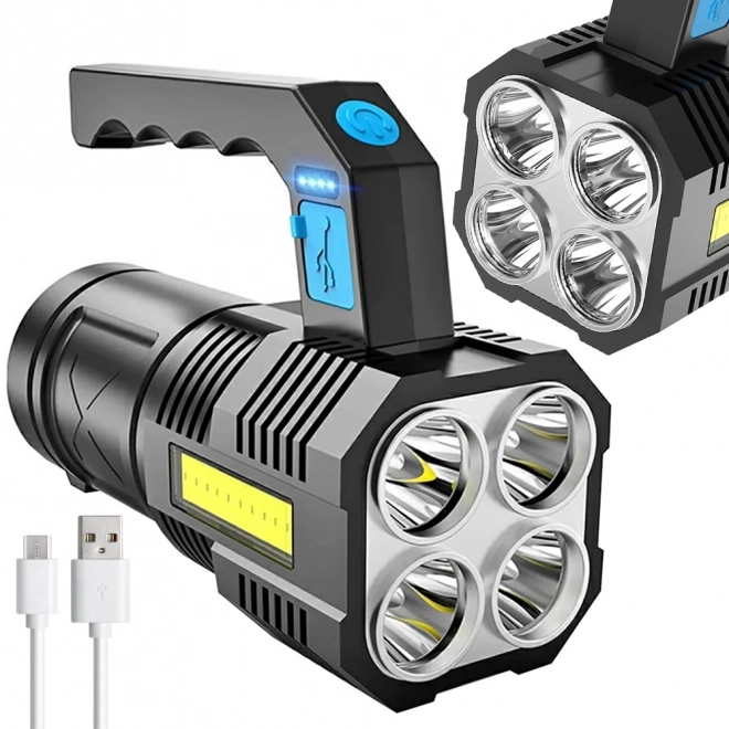 Lampe LED rechargeable 2 en 1 pour usages militaires et policiers