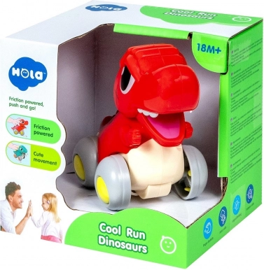 Dinosaure interactif à roulettes avec mâchoire mobile
