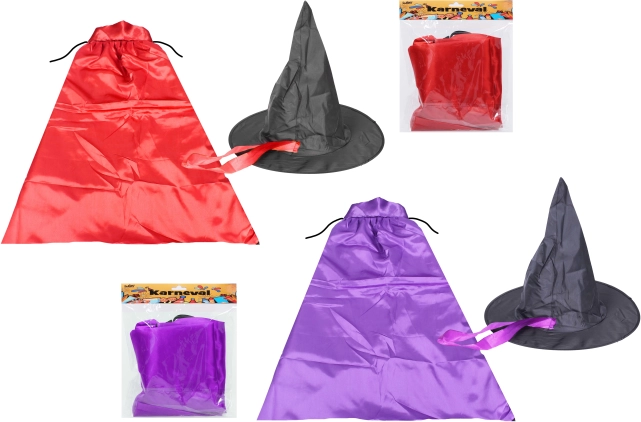 Cape de sorcière avec chapeau