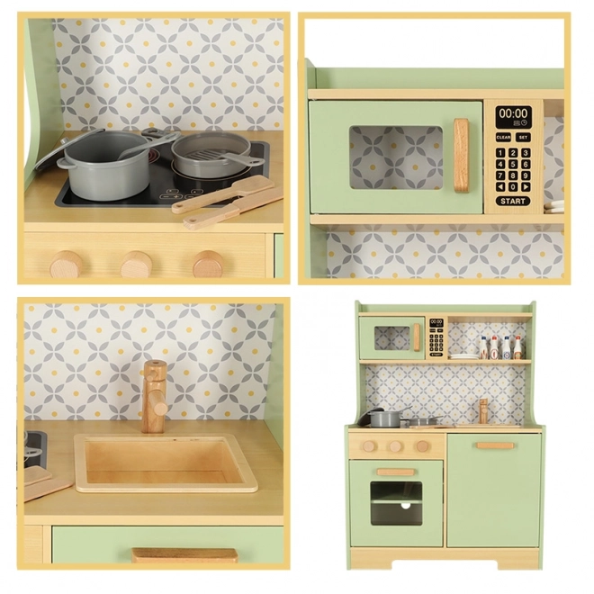 Cuisinière en bois MDF menthe pour enfants
