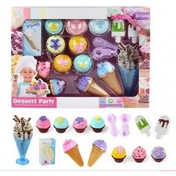 Ensemble de nourriture de fête sucrée