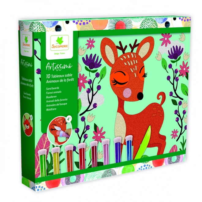Artissimo - sablage scintillant animaux de la forêt