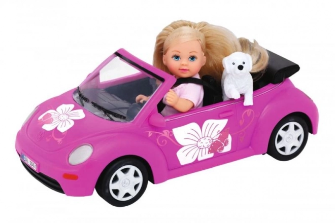 Poupée Evička avec voiture New Beetle