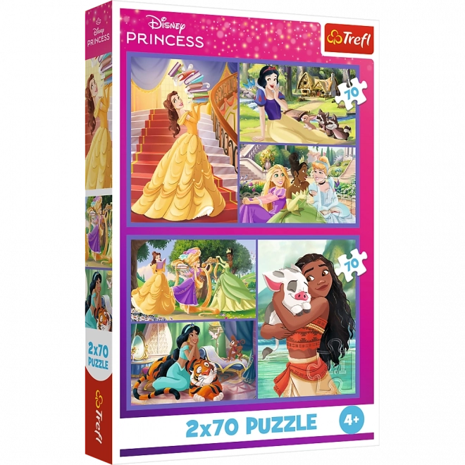 Puzzle 2x70 Disney Princesses Jours de Conte