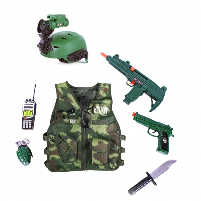 Ensemble de gilet militaire pour enfants avec accessoires