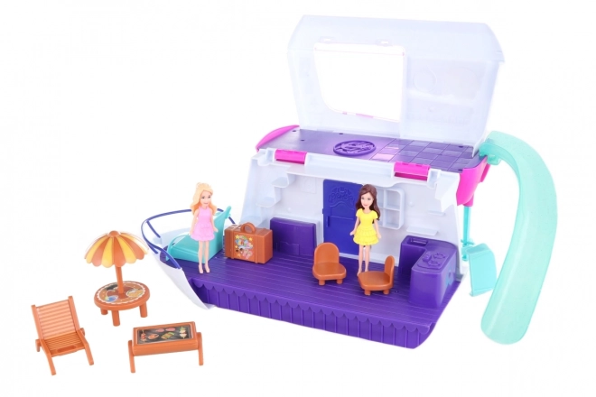 Bateau pour poupées avec accessoires