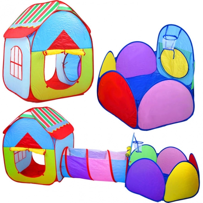 Ensemble enfant 3-en-1 Maison, Tunnel et Enclos