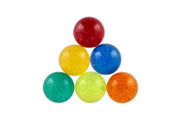 Balle/ballon de rebond avec paillettes 6 cm