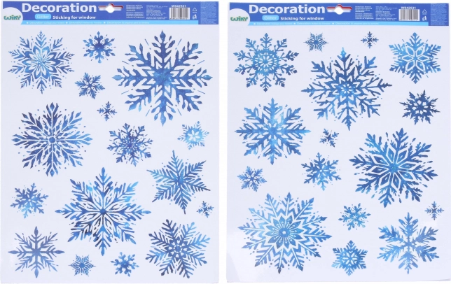 Décoration de fenêtre de Noël Flocons 41 × 29 cm