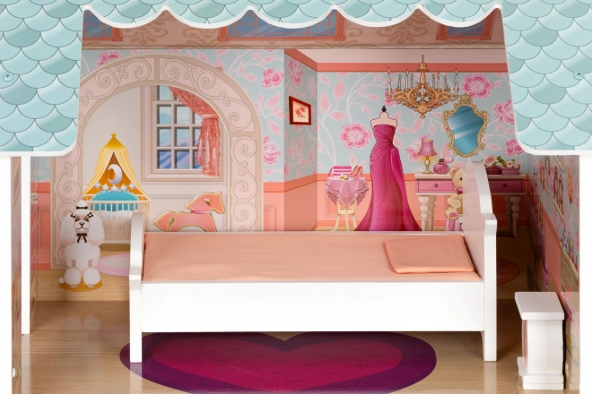 Grande maison de poupées avec mobilier ECOTOYS