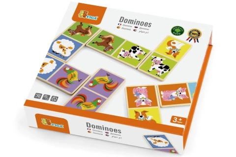 Viga Domino en bois Ferme 28 pièces Montessori