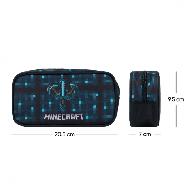 Minecraft 2 ensemble hache bleue et épée trousse et sac