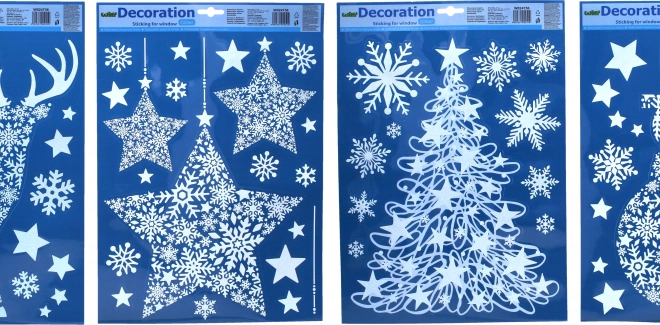 Décoration de fenêtre de Noël 41x29 cm