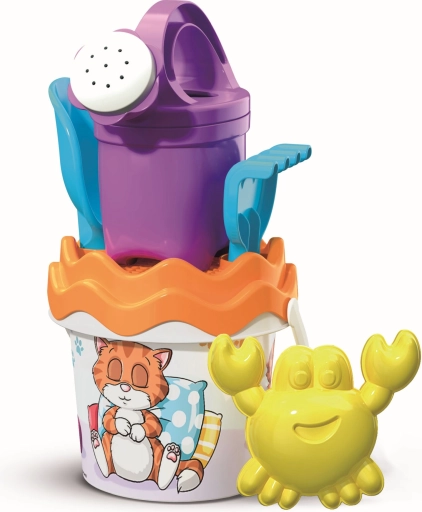 ANDRONI set de sable chaton joueur avec arrosoir – petit, 6 pièces
