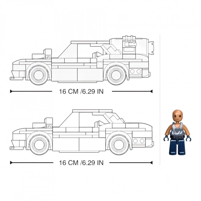 Sluban Model Bricks M38-B1085 Voiture de course de rue 2v1