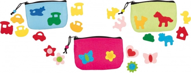 Goki – kit créatif : petite pochette à décorer (assortiment de couleurs)