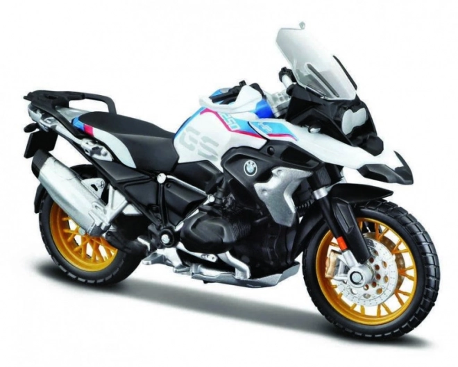 Modèle métallique de moto BMW R 1250 GS avec support 1/18