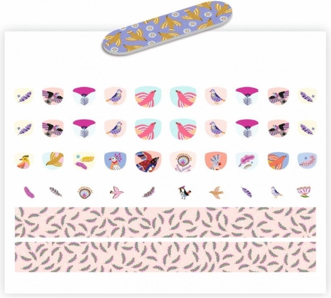 Autocollants pour ongles Oiseaux de Djeco