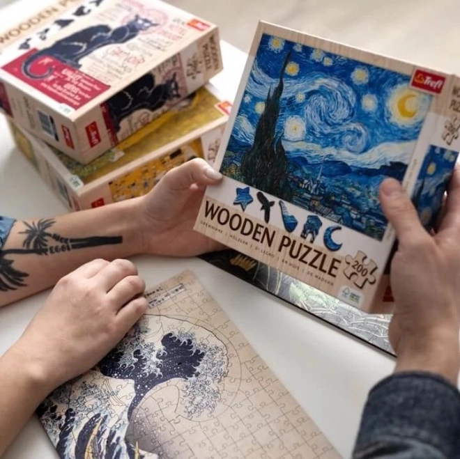 Puzzle en bois Vincent van Gogh - Nuit étoilée 200 pièces