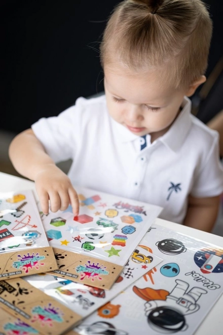 Transferts de Noël avec des animaux sur une petite feuille