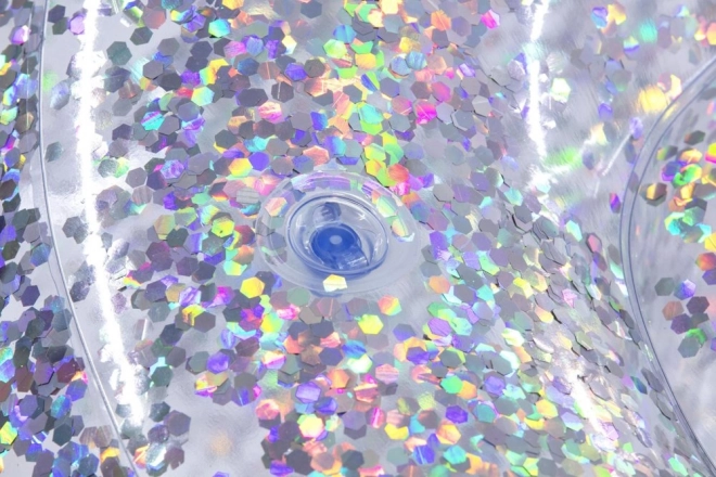 Fauteuil gonflable arc-en-ciel avec paillettes