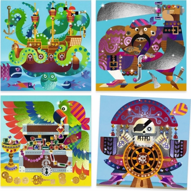 Images en feuille avec thème pirate