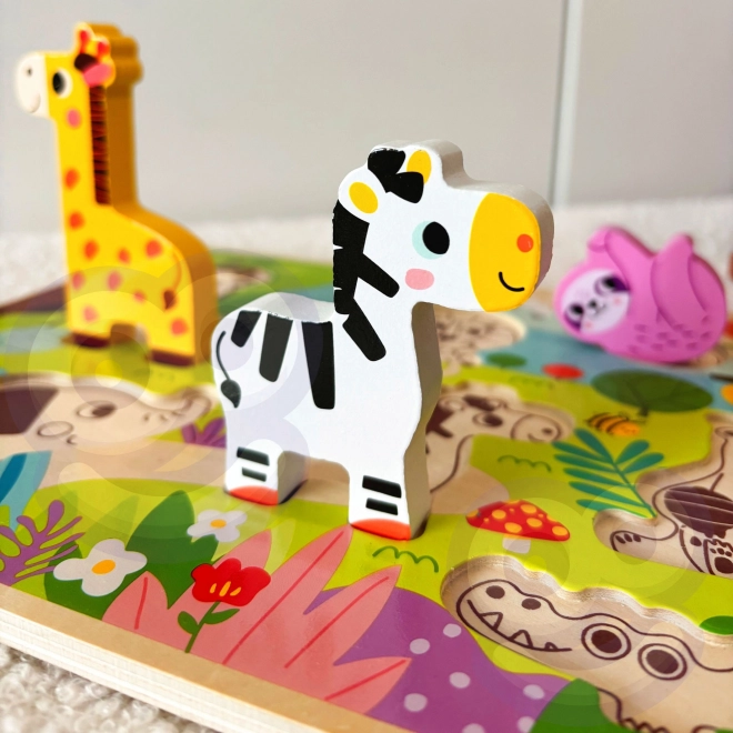 Puzzle en bois ZOO Safari pour enfants
