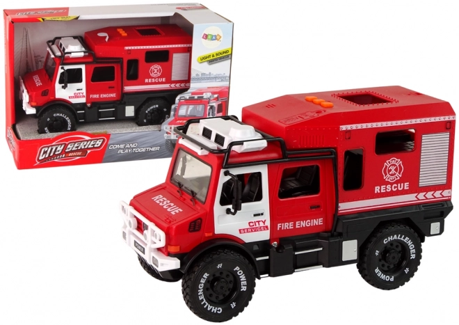 Véhicule Tout-Terrain de Pompiers avec Portes Ouvertes
