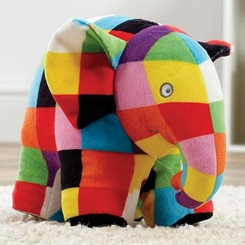 Jouet en peluche éléphant arc-en-ciel Elmer
