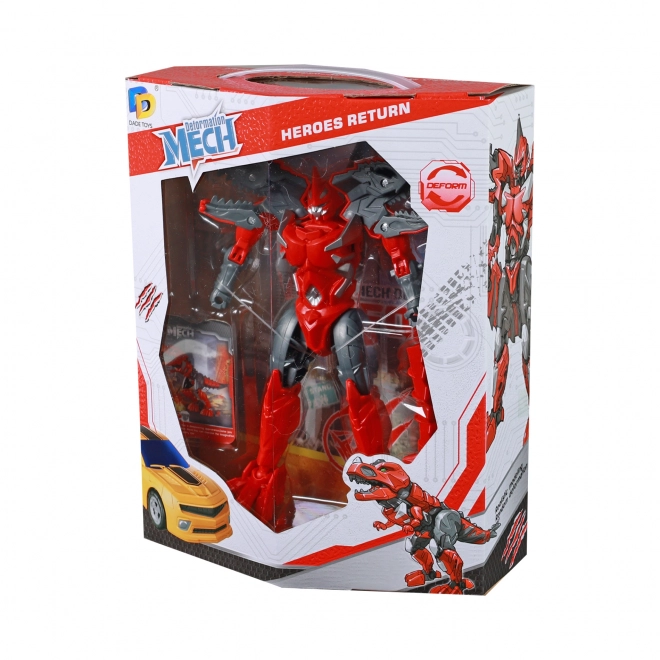 Robot dinosaure pliable rouge