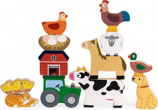 Ensemble d’équilibre en bois ferme