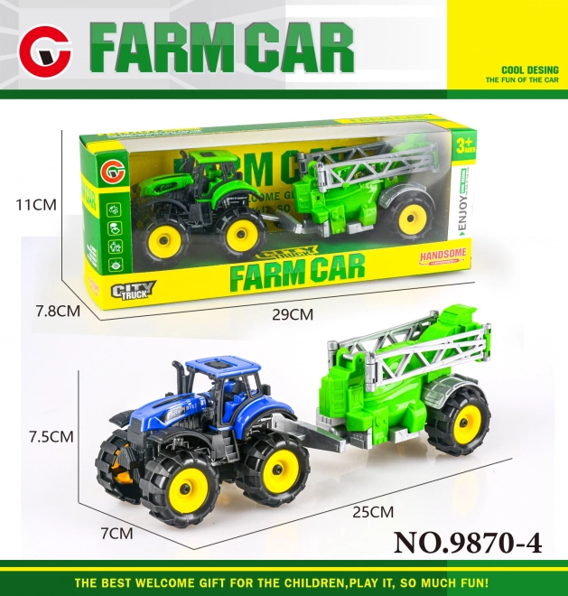 Tracteur à inertie avec pulvérisateur 25 cm