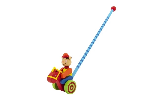 Str pousse-pousse en bois clown 60 cm