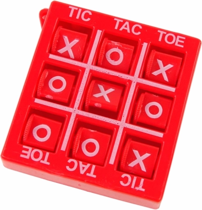 Jeu de voyage morpion 4,5 cm – rouge