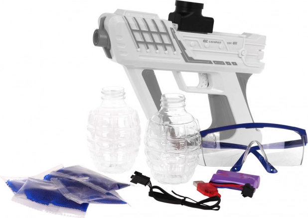Pistolet Gel Blaster gris avec accessoires