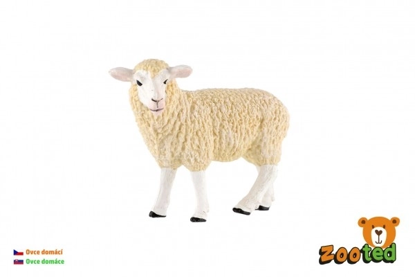 Figurine en plastique de mouton domestique 8cm