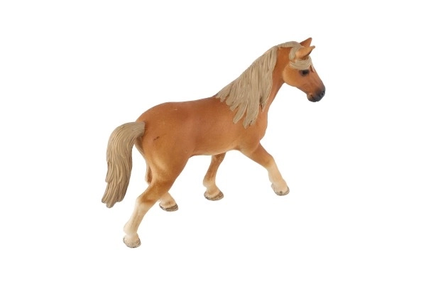 Cheval domestique alezan zooté en plastique 13 cm dans un sac