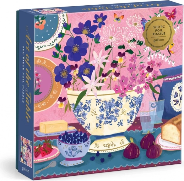 Puzzle feuille métallique Galison L’art de la table par Joy Laforme 500 pièces