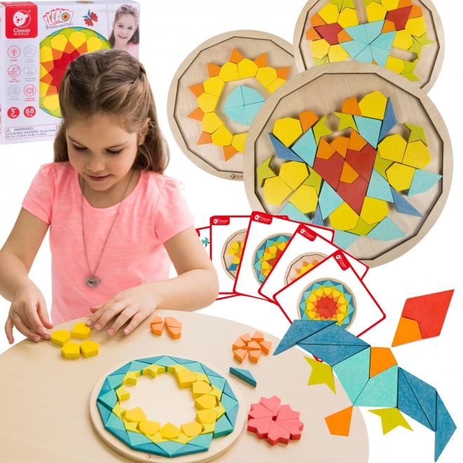 Puzzle mandala Montessori - motifs, formes et couleurs