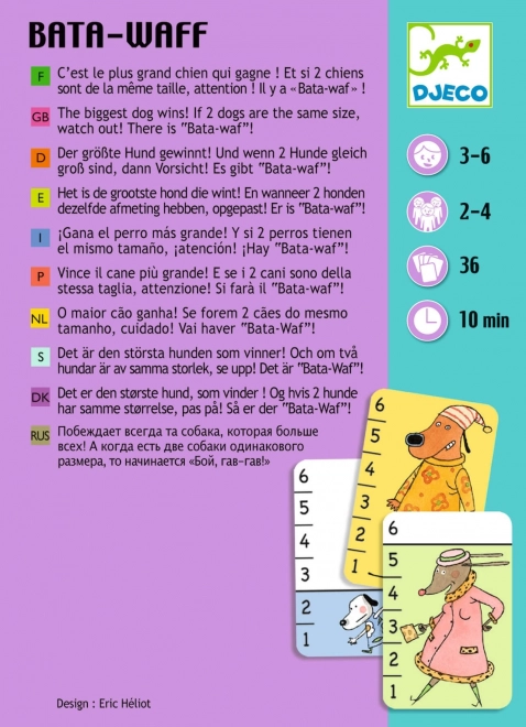 DJECO Jeu de cartes pour enfants Bata-Waf