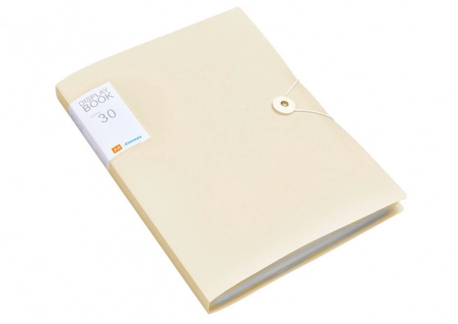 Chemise plastique à élastique avec pochettes Beige A4