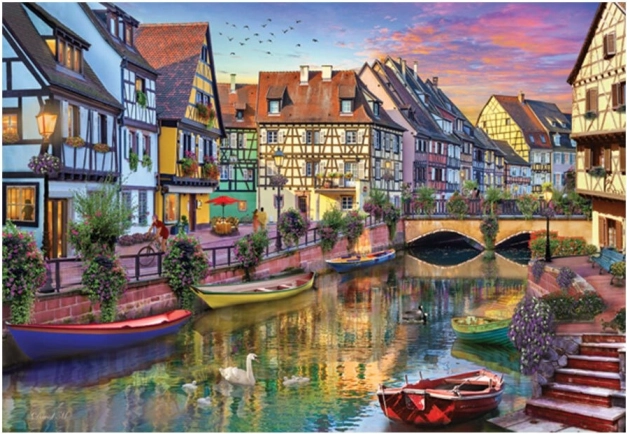 Puzzle Canal de Colmar, France, 2000 pièces