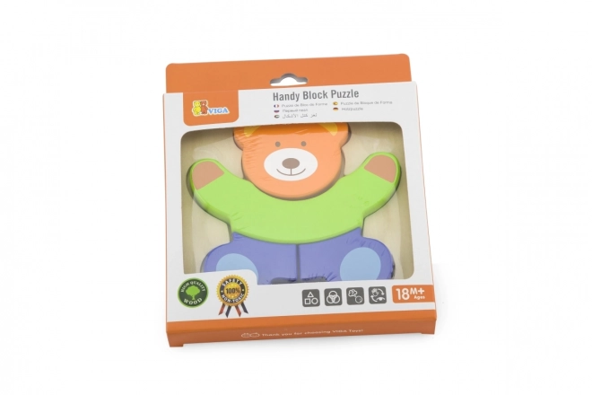 Premier puzzle en bois pour enfants Viga Ours