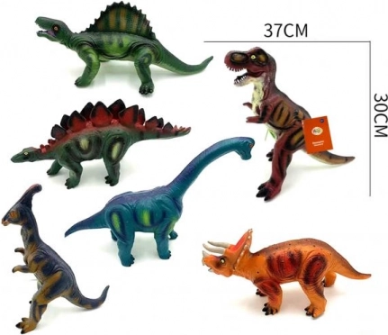 Dinosaure avec son